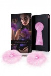 Pink feather handcuffs