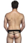 String taille basse effet simili cuir