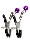 Purple bell nipple clamps
