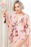 Short pink kimono
