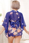 Kimono court bleu