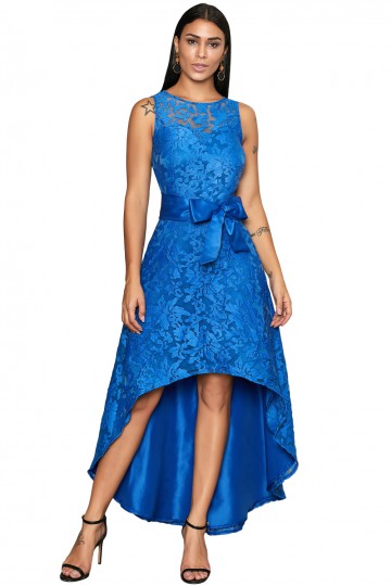Blue asymmetrical dress
