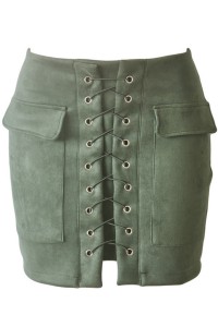 Short khaki skirt