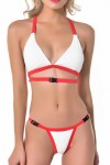 White and red 2-piece swimsuit