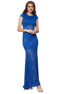 Blue lace mermaid dress