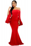 Robe effet flamenco rouge
