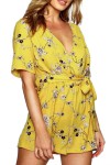 Yellow playsuit with flowers