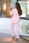 Pyjamas rose motifs macarons