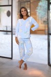 Pyjamas bleu motifs macarons