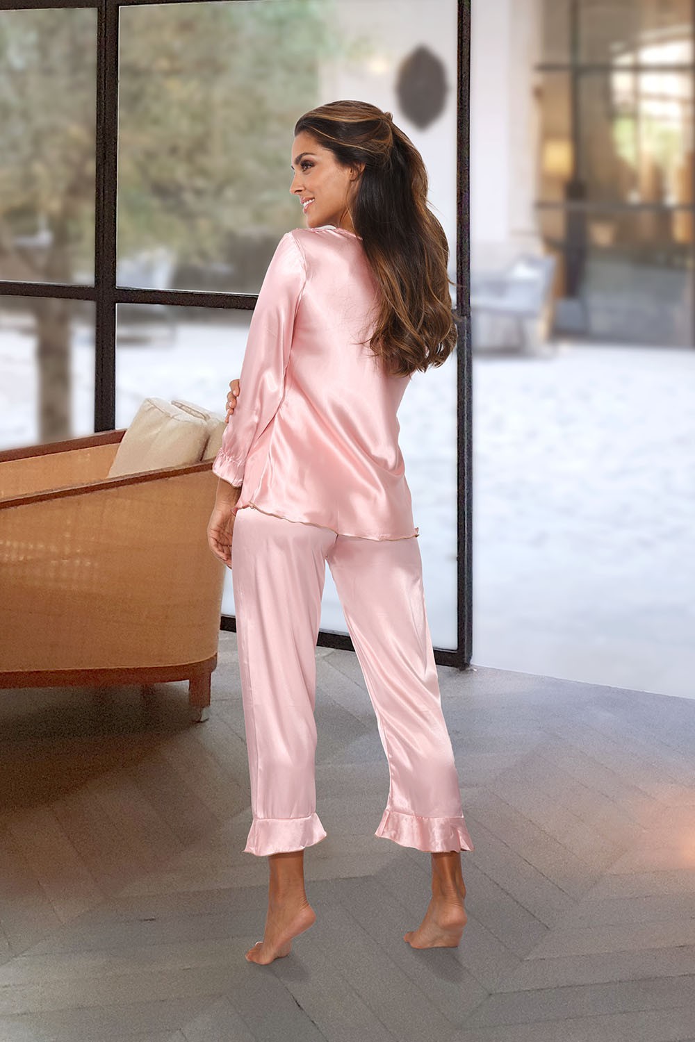 Pyjamas en satin VS5 – L'Escale Rose