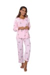 Pyjamas rose motifs macarons