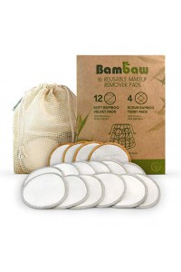 Reusable bamboo makeup remover pad