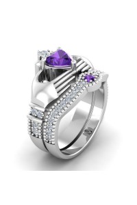 Luxury Purple Heart Ring