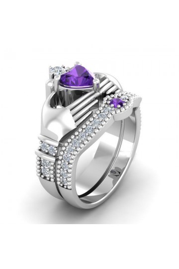Bague de Luxe Coeur violet