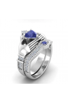 Luxury Blue Heart Ring