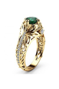 Green Butterfly Ring