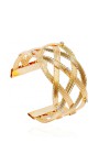 Gold Crossed Bangle Bracelet