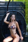 Bikini brasileño con estampado de leopardo