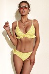 Bikini a cuadros amarillo