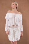 Top with white embroidery.