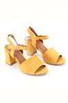 Yellow heeled sandals