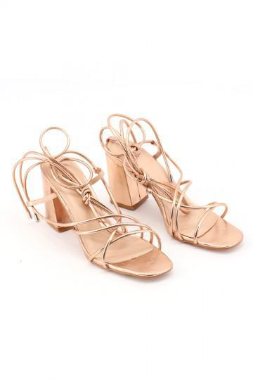 Champagne open sandals