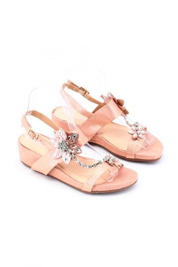 Champagne heeled sandals