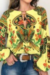 Yellow tropical blouse