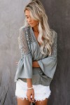 Gray crochet blouse