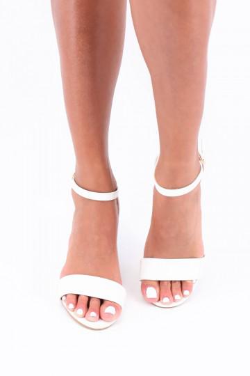 Sandales à talon blanc