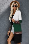 Long knit and patchwork cardigan