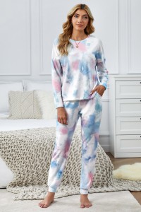 Multicolor Tie & Dye jogging type pajamas.
