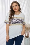 White t-shirt with gold sequins