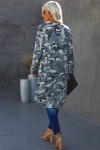 Gilet long camouflage gris