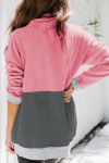 Sweat shirt rose et gris