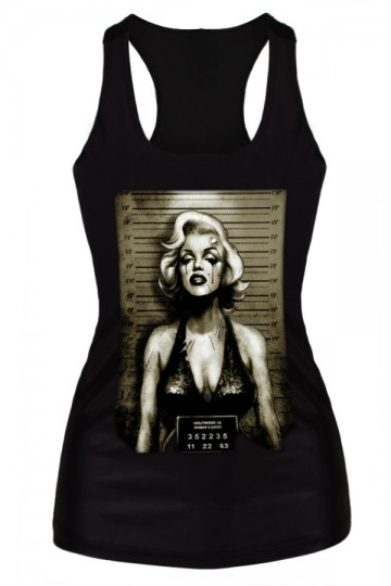 Camiseta sin mangas negra prisión de Marilyn