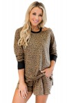 Leopard pajamas, shorts and t-shirt