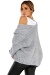 grey knitted cardigan