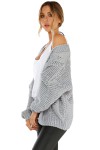 grey knitted cardigan