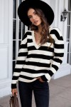 Pull a rayures noire et blanche