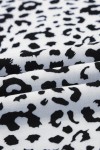 Pijama corto de leopardo blanco y negro