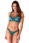 Green lingerie set with lace