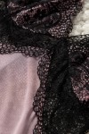 Pink veil nightie with black lace
