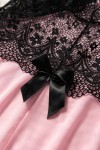 Pink veil nightie with black lace