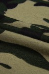 Cárdigan largo con estampado de camuflaje verde