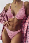 Pink lace two-piece set