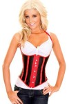 Red and black waist cincher
