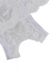 White lace tanga, open at the crotch