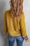 Pull en tricot jaune