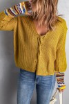 Pull en tricot jaune